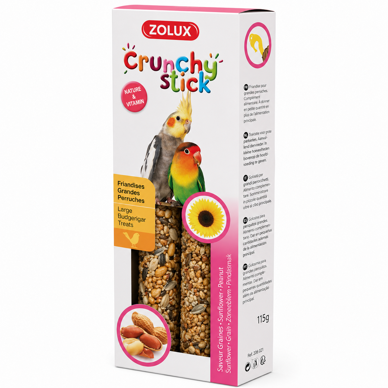 مكافأة روز وكروان Zolux Crunchy Stick للروز والكروان والببغاوات الصغيرة